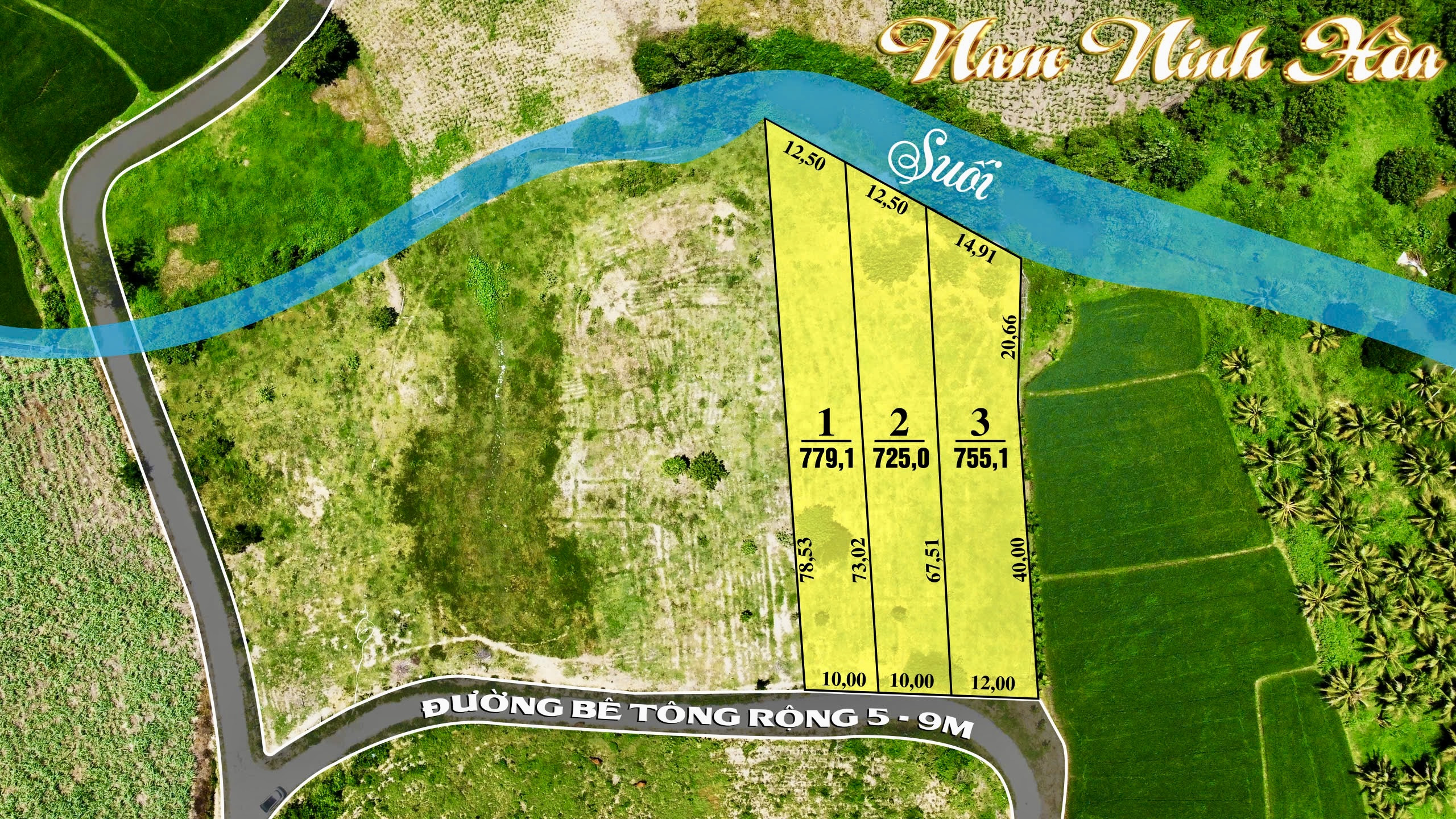 🌿 BÁN 3 LÔ ĐẤT VIEW SUỐI – NINH TÂN, NAM NINH HÒA gần KCN Ninh Xuân 1000ha BECAMEX - VSIP🌿