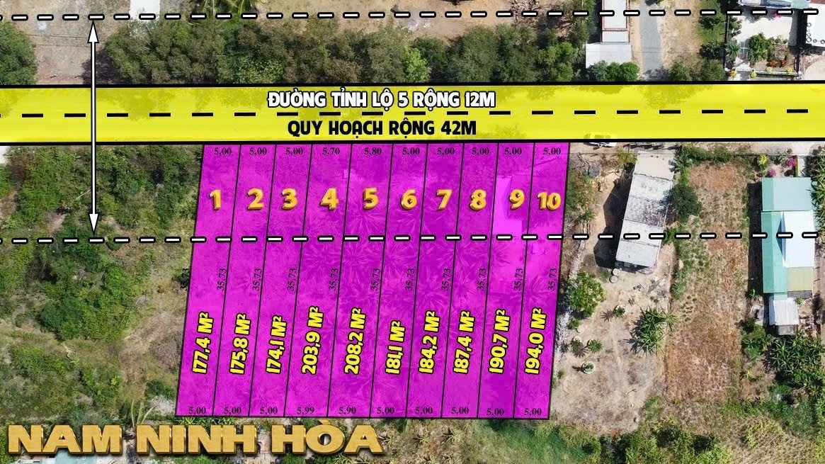 🌟CHỈ 360 TRIỆU SỞ HỮU NGAY LÔ ĐẤT THỔ CƯ MẶT TIỀN TỈNH LỘ 5 
NAM NINH HOÀ - GẦN KHU CÔNG NGHIỆP NINH XUÂN 🌟