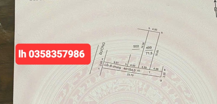 Bán đất 71.5m² ngang 4.5m giá 1.93 tỷ Xã Nội Bài