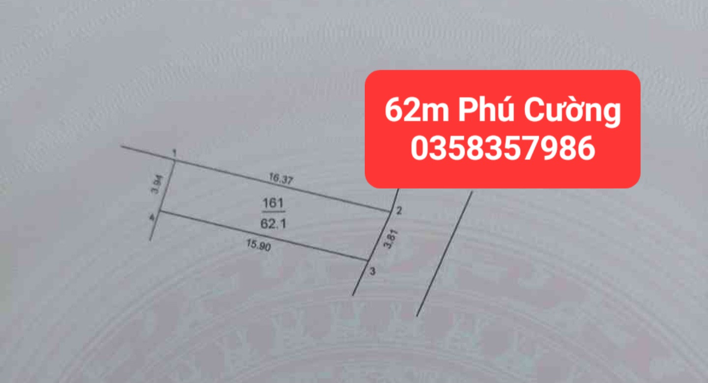 Bán nhà 62m² full thổ cư ngang 3.94m giá 3.6 tỷ tại Xã Nội Bài