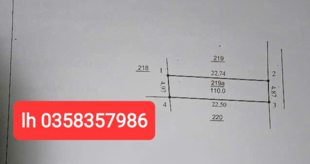 Bán đất 110m² ngang 4.87m giá 2.97 tỷ Xã Nội Bài