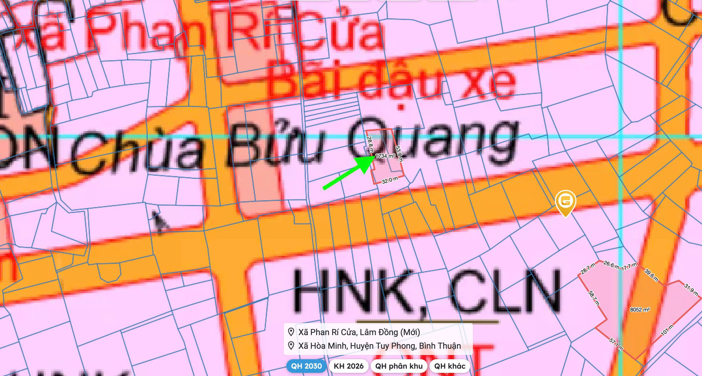 Bán đất 6149.8m² giá 8.2 tỷ Xã Phan Rí Cửa