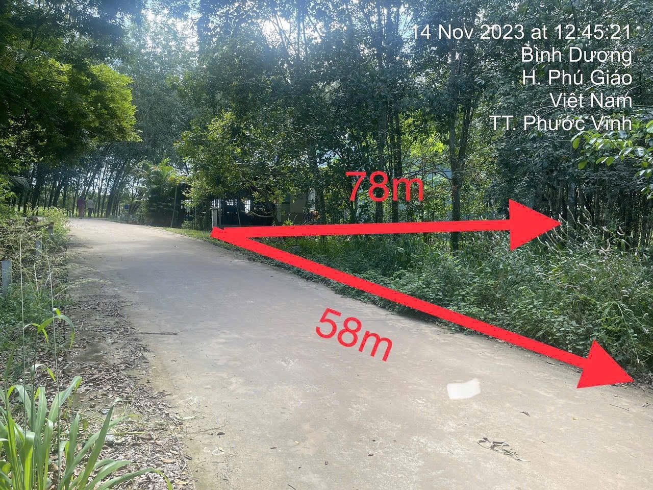 Bán đất 3553,7m² có sẵn 200m² thổ cư ngang 58,18m giá 2.18 tỷ tại Xã Phú Giáo