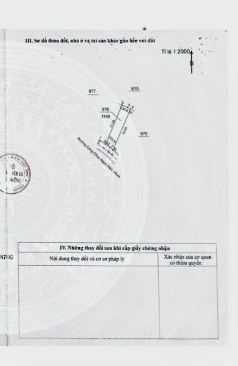 Bán đất 1149m² giá 3.5 tỷ Xã Phú Giáo