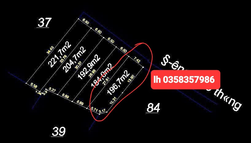 Bán đất 196.7m² ngang 7.42m giá 500 triệu Xã Phú Lạc