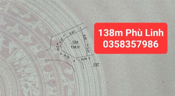Bán đất Phù Linh DT 138m vuông,MT 25.44m
Giá bán 4 tỷ 350 triệu