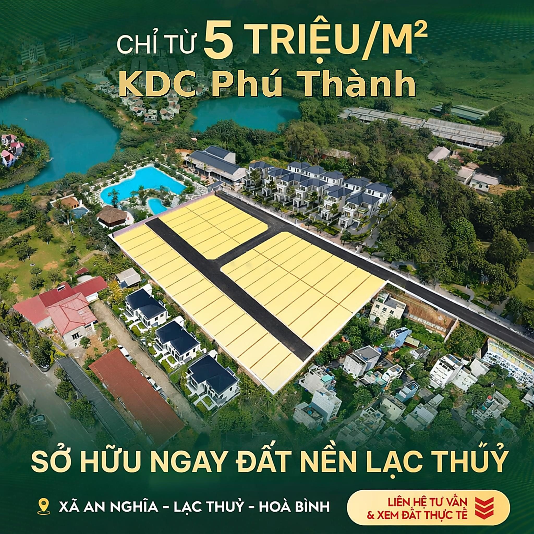 Bán đất Phú Thành, Lạc Thủy, Hòa Bình, sẵn sổ hơn 500 triệu full thổ cư