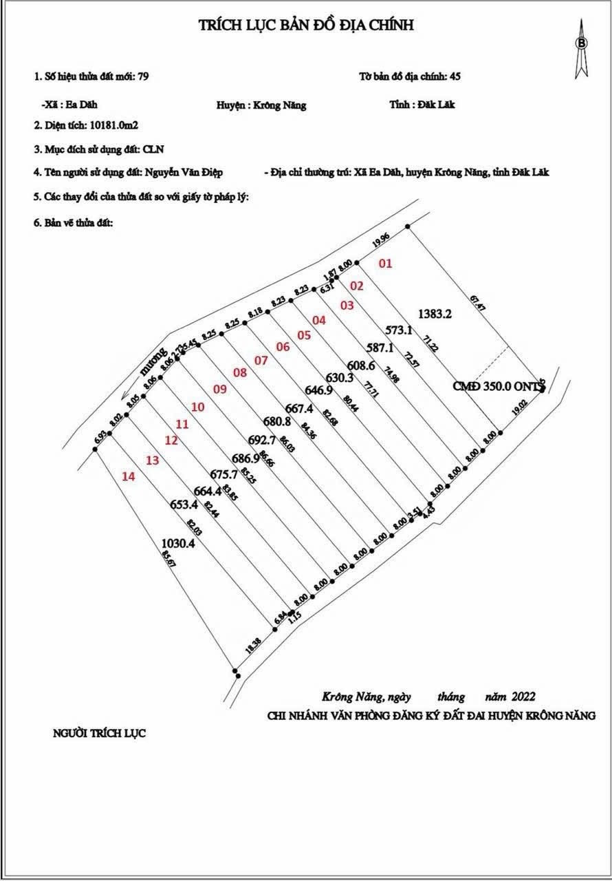 Bán đất 8000m² giá 1.35 tỷ Xã Phú Xuân