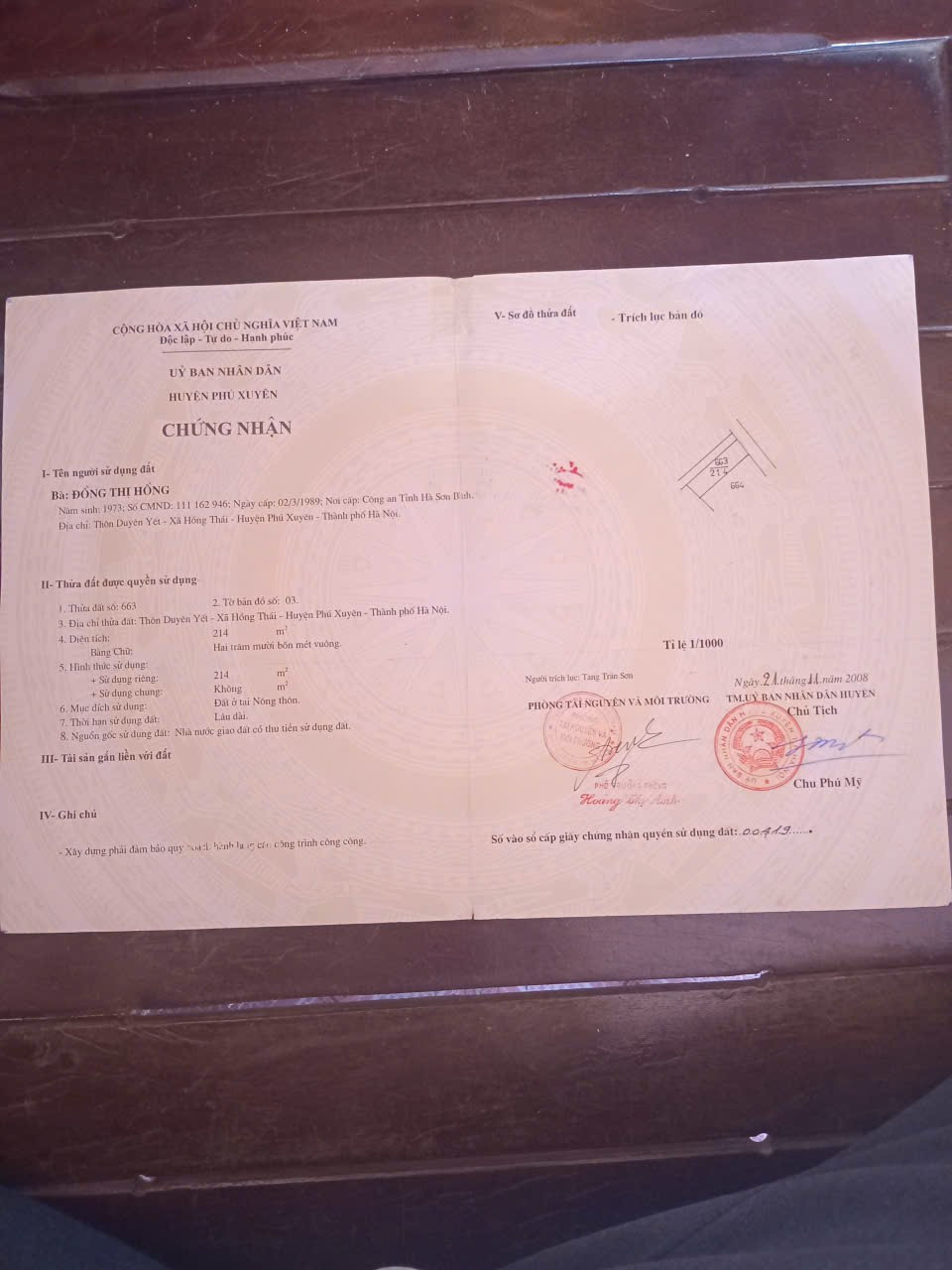 Bán đất thôn duyên yết, hồng thái, phú xuyên,