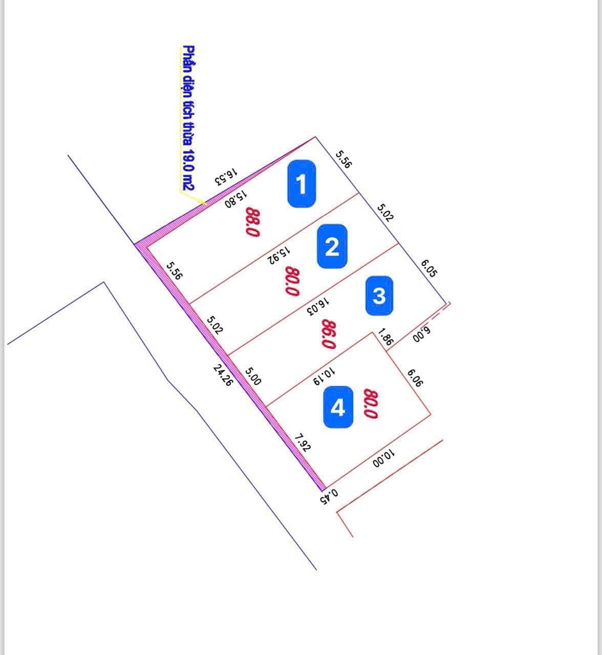 Bán đất 80m² full thổ cư ngang 5,02m giá 3.25 tỷ tại Xã Phú Xuyên