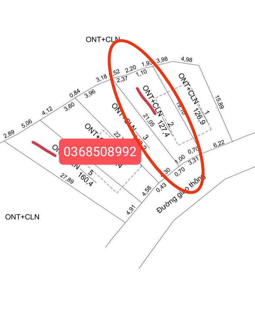 Bán đất 127m² ngang 3,3m giá 0 triệu Xã Phúc Hòa
