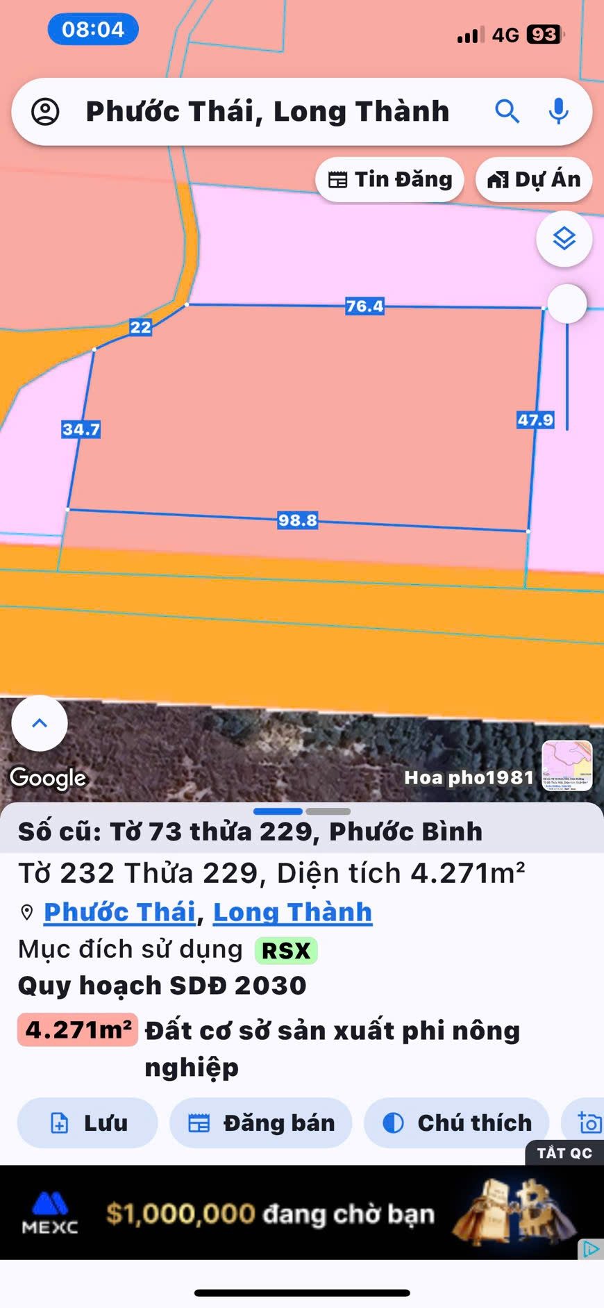 5500m2 đường tập đoàn 7 phước bình 2 mặt tiền.