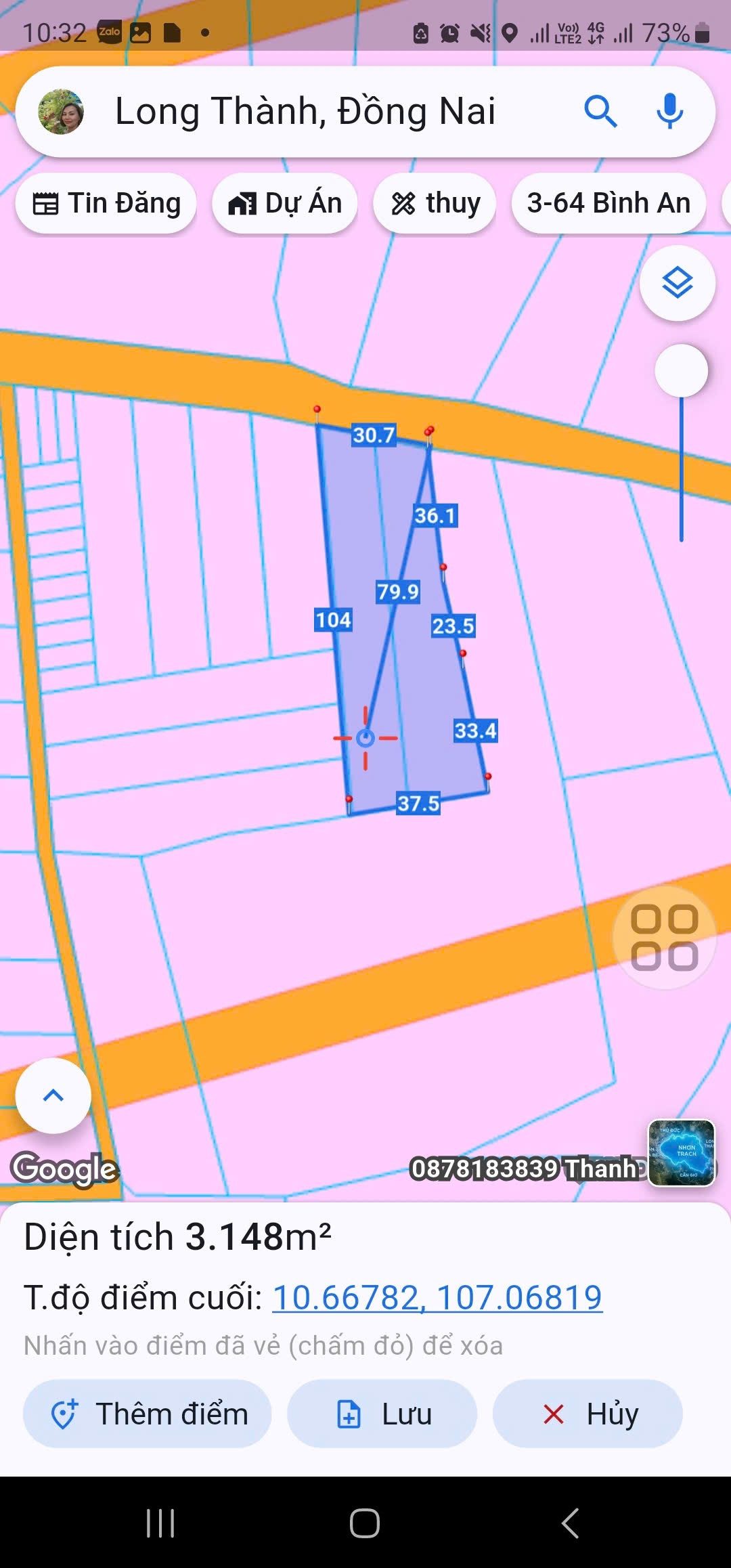 3150m2 phước bình gần đường chính