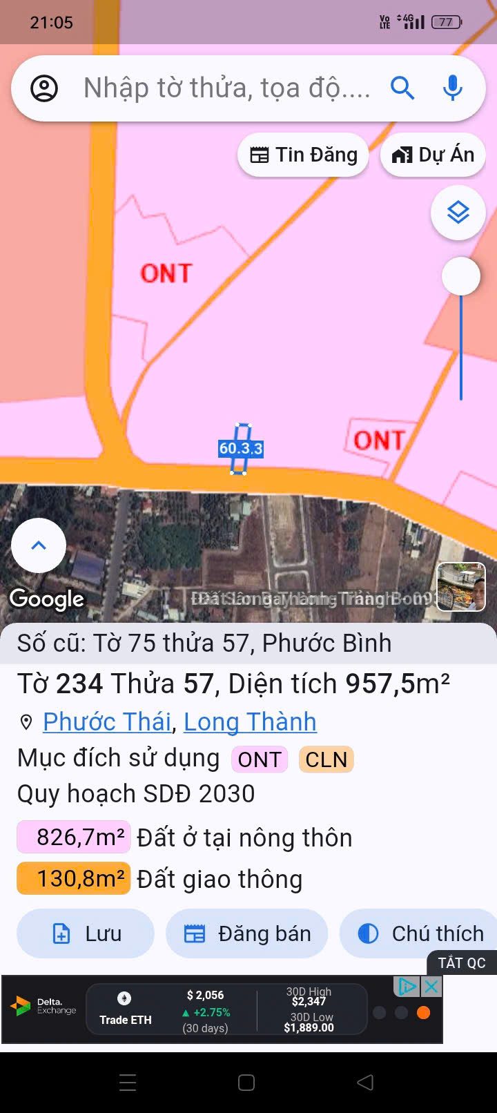 10M NGANG MẶT TIỀN PHƯỚC BÌNH GIÁP THÀNH PHỐ HCM GIá bán 8ti 500