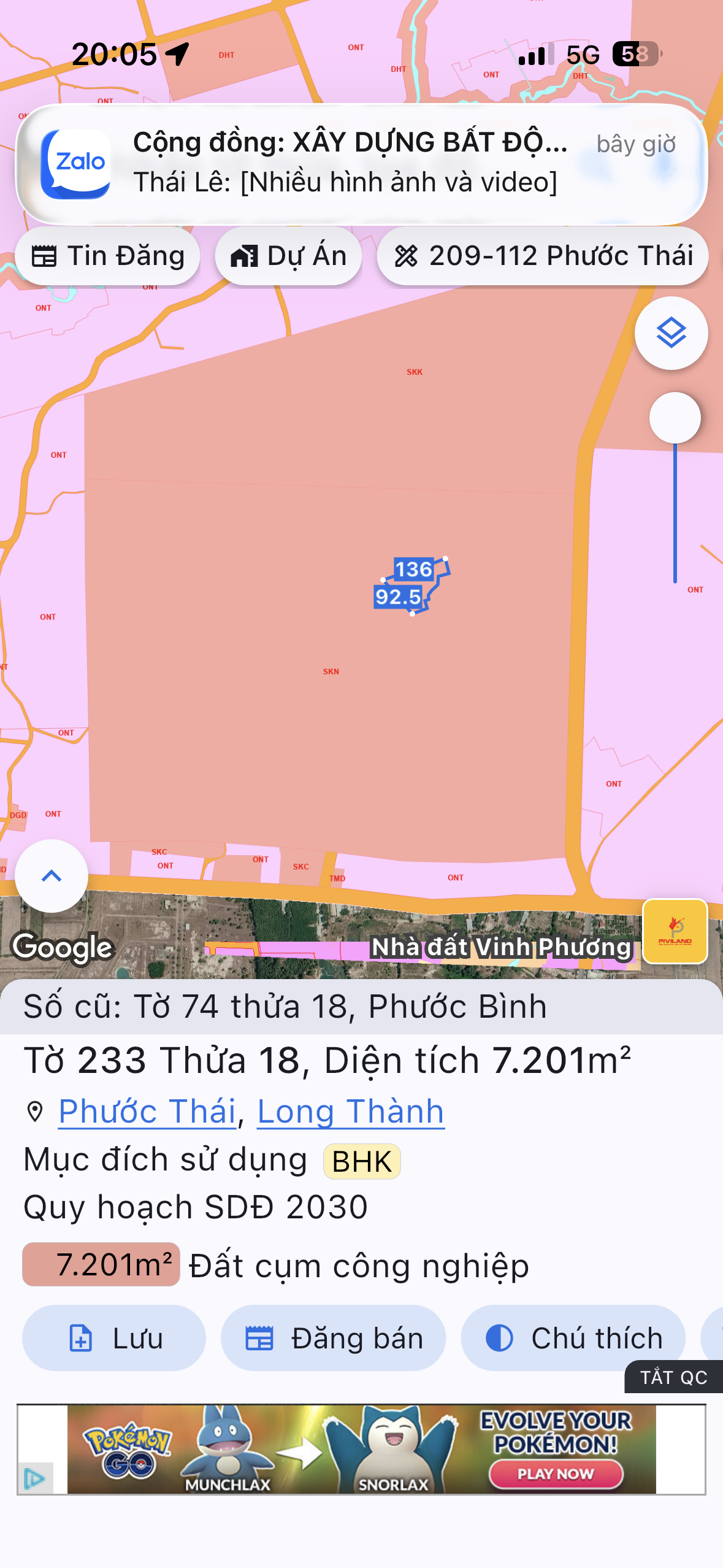 Bán Đất 100000m2 giá 200 tỷ tại Xã Phước Bình Huyện Long Thành Đồng Nai