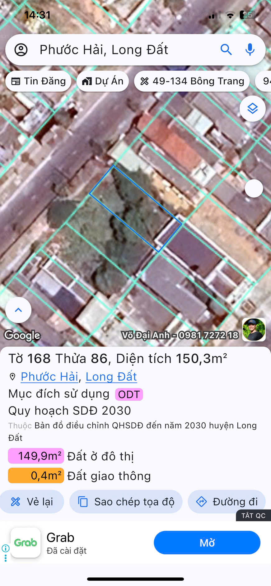 Bán đất 150.3m² giá 6.5 tỷ Xã Phước Hải
