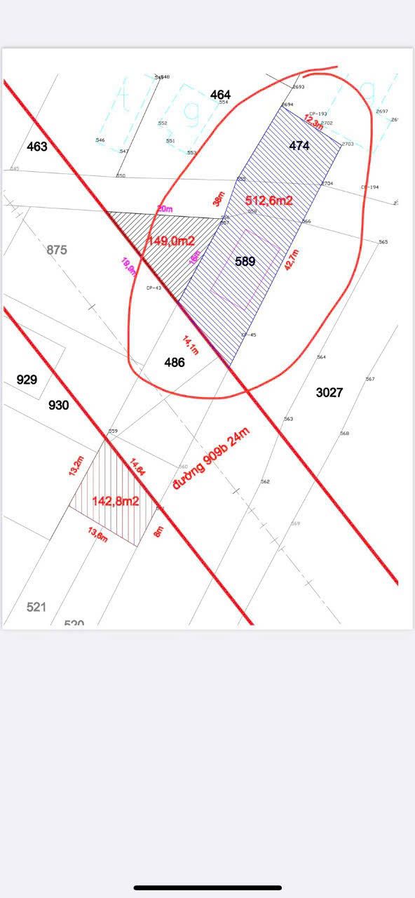 Mặt tiền đường 909B đối diện công an tỉnh Vĩnh Long Mới