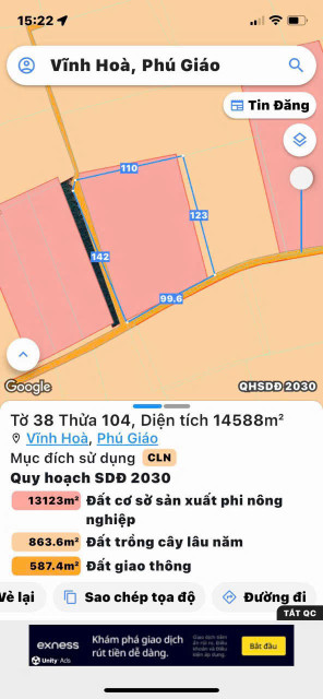 Bán đất 14677m² ngang 99m giá 29.8 tỷ Xã Phước Hòa Đất SKC Đã Đóng 1 Lần.