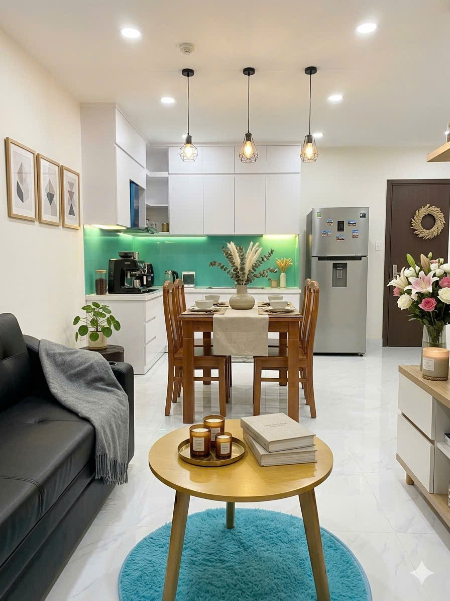 Cho thuê căn hộ Sunrise Riverside Nguyễn Hữu Thọ, Phước Kiển, Nhà Bè.2PN 2WC 14tr/th