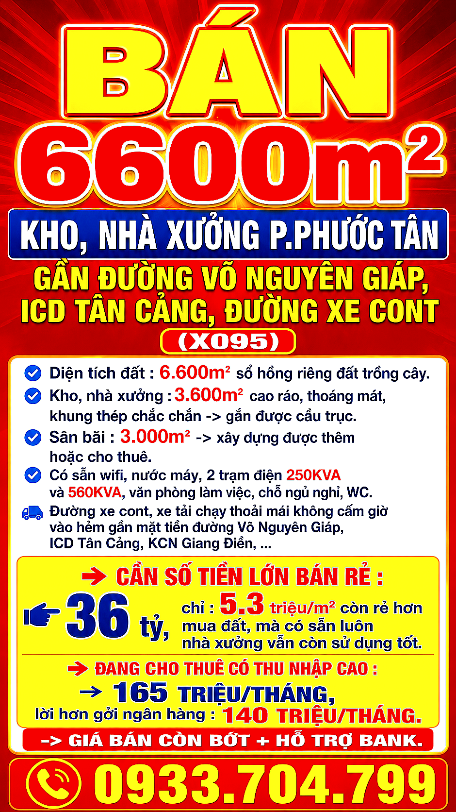 BÁN RẺ 6600m2 KHO, NHÀ XƯỞNG P.PHƯỚC TÂN, BIÊN HÒA, ĐỒNG NAI GẦN VÕ NGUYÊN GIÁP, ICD TÂN CẢNG