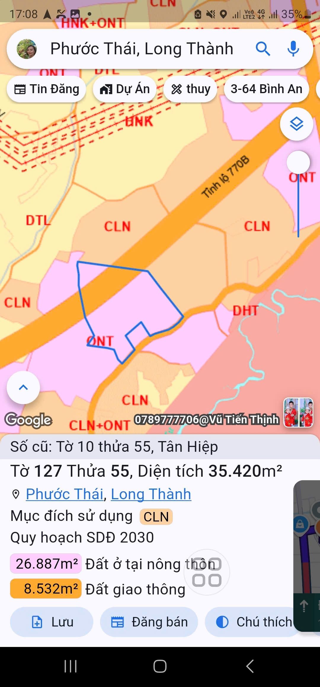 Bán đất 92000m² ngang 300m giá 119 tỷ tại Xã Phước Thái