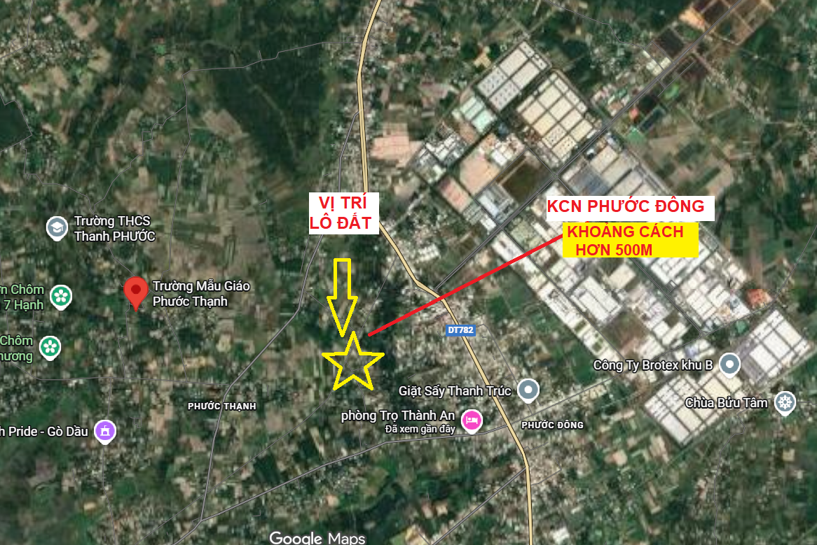 Bán đất 127.2m² ngang 5m giá 735 triệu Xã Phước Thạnh