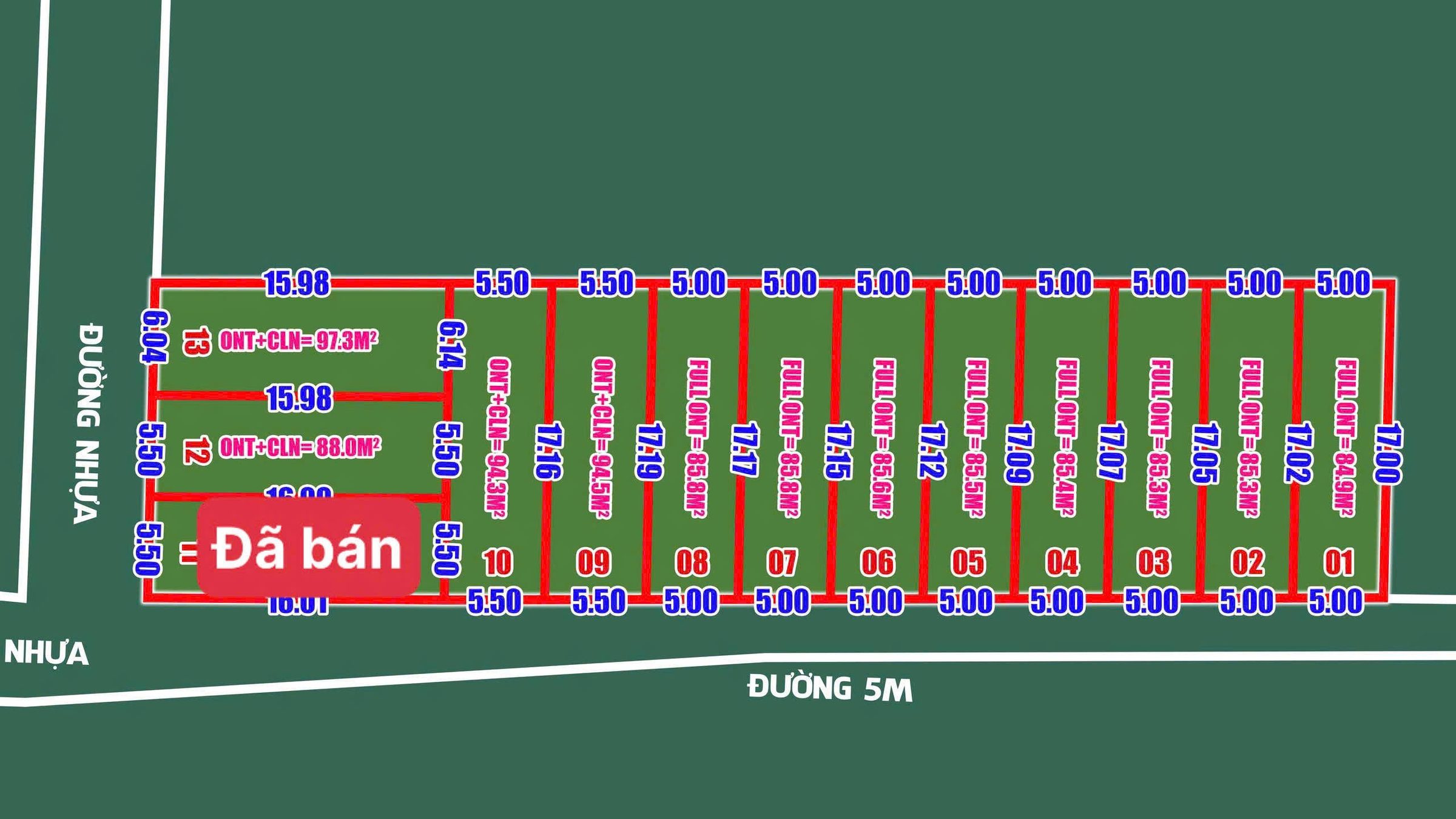 Bán đất 85m² full thổ cư ngang 5m giá 300 triệu tại Xã Phước Thạnh