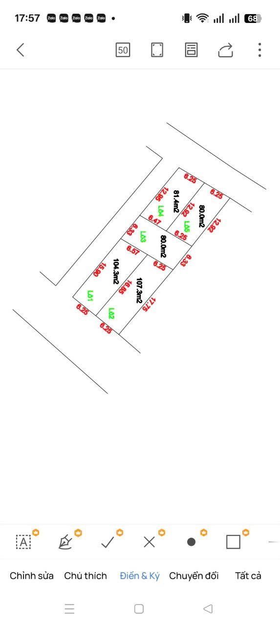 Bán đất 81,4m² full thổ cư ngang 6,25m giá 3.65 tỷ tại Xã Phượng Dực (ngõ cây thơm tri trung)