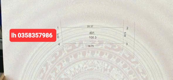 Bán đất 100.3m² ngang 5m giá 5.23 tỷ Xã Quang Minh