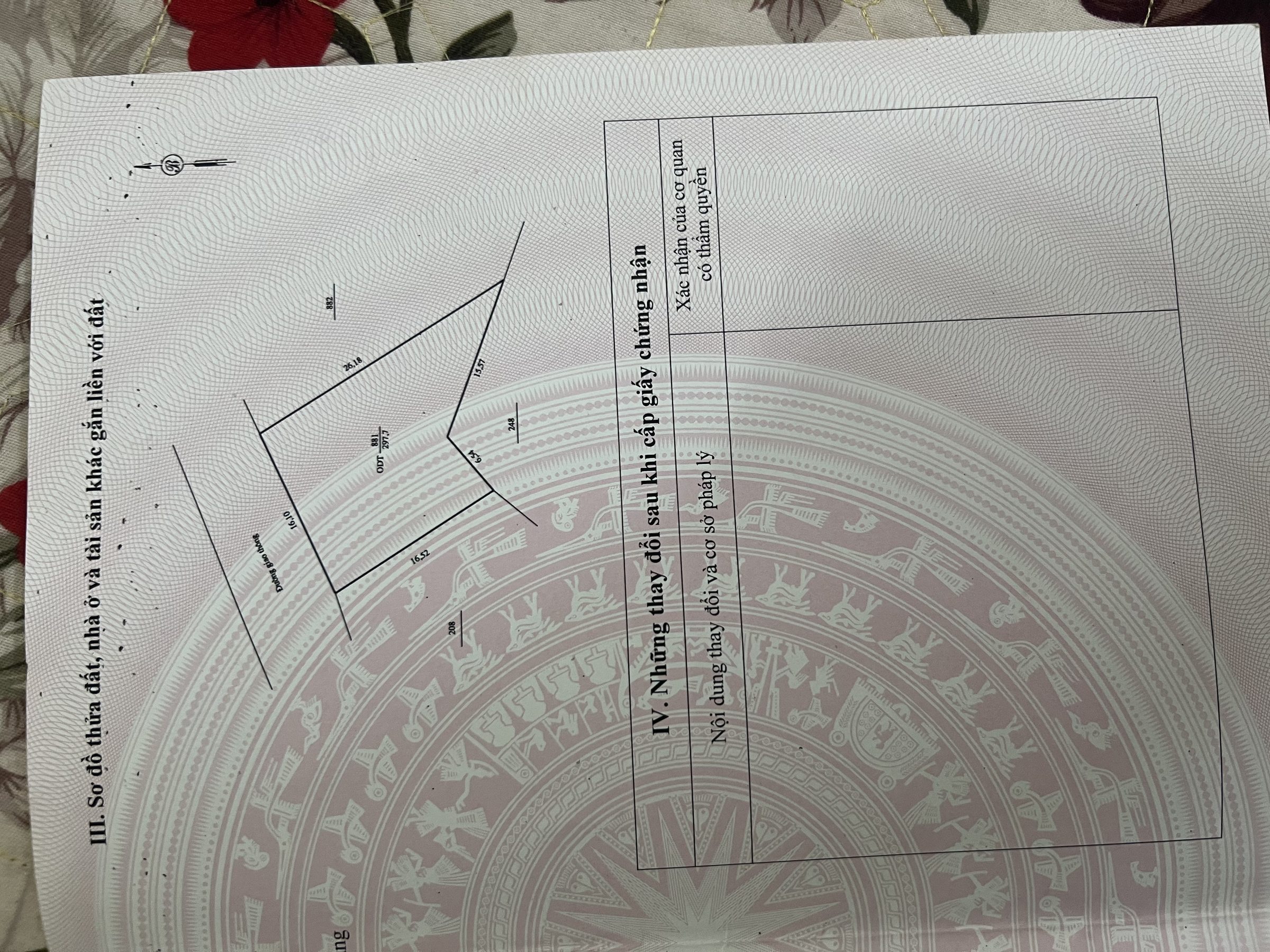 Bán đất 297.7m² full thổ cư ngang 16.01m giá 4.32 tỷ tại Xã Sao Vàng