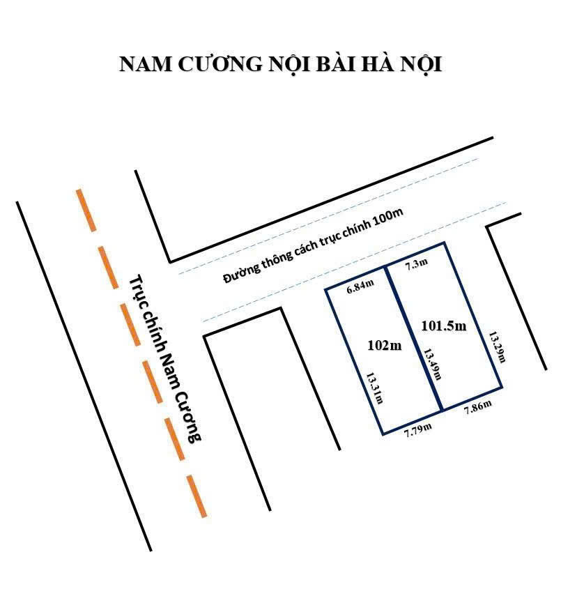 102M2 - GIÁ F0 - TẠI THÔN NAM CƯƠNG XÃ NỘI BÀI