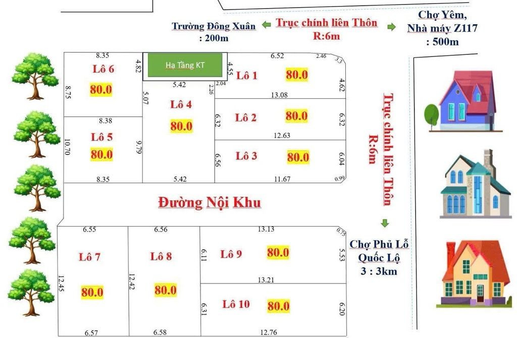 Bán đất 80m² full thổ cư ngang 5m giá 2.7 tỷ tại Xã Sóc Sơn