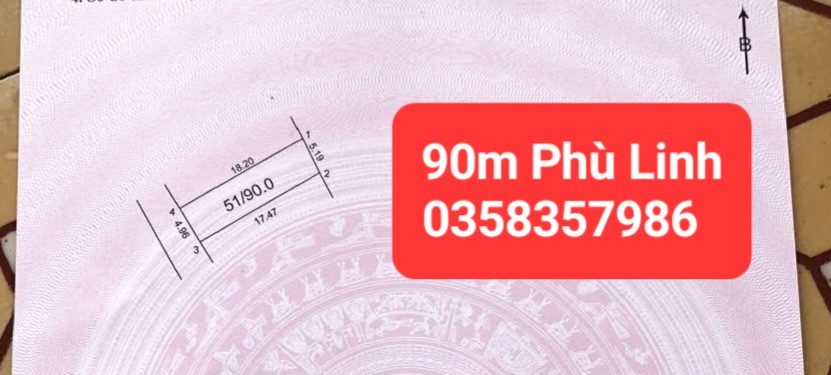 Bán đất 90m² full thổ cư ngang 5.19m giá 2.68 tỷ tại Xã Sóc Sơn