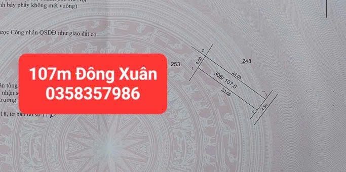 Bán Đất 107m² thổ cư 107m² giá 2.7 tỷ tại Xã Sóc Sơn Hà Nội