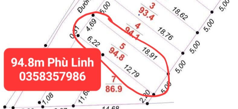 Bán Đất 95m² thổ cư 95m² giá 3.36 tỷ tại Xã Sóc Sơn Hà Nội
