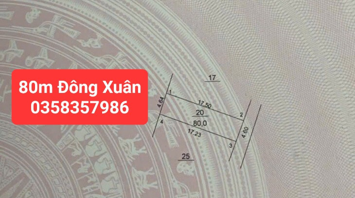 Bán Đất 80m² thổ cư 80m² giá 2.3 tỷ tại Xã Sóc Sơn Hà Nội