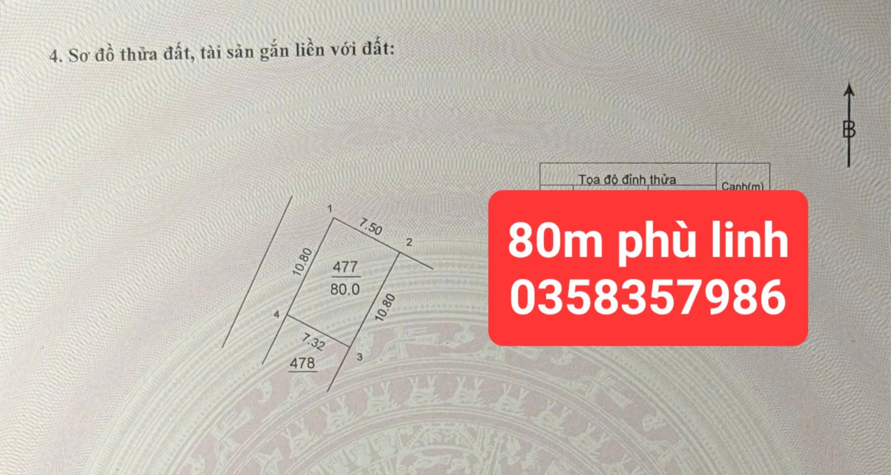 Bán Đất 80m² thổ cư 80m² giá 2.75 tỷ tại Xã Sóc Sơn Hà Nội