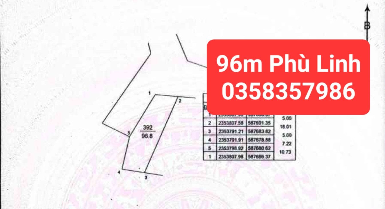 Bán Đất 96m² thổ cư 96m² giá 4.4 tỷ tại Xã Sóc Sơn Hà Nội