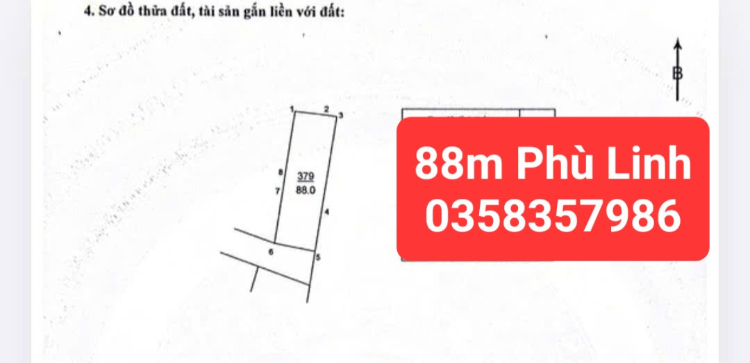 Bán Đất 88m² thổ cư 88m² giá 1.75 tỷ tại Xã Sóc Sơn Hà Nội