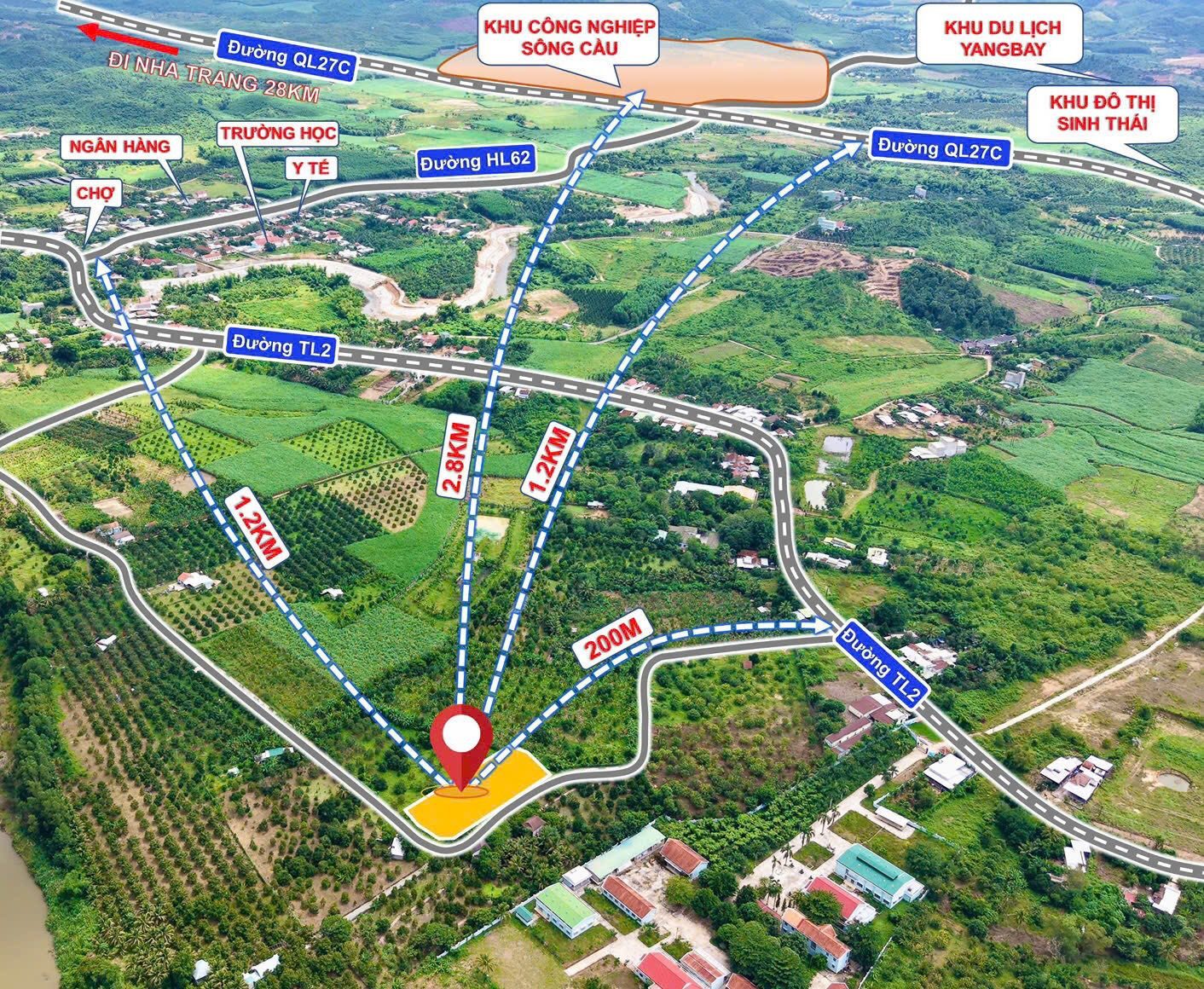 Bán đất thổ cư Thôn Tây Nam, trung tâm xã Sông Cầu. cách đường TL2 chỉ 200m