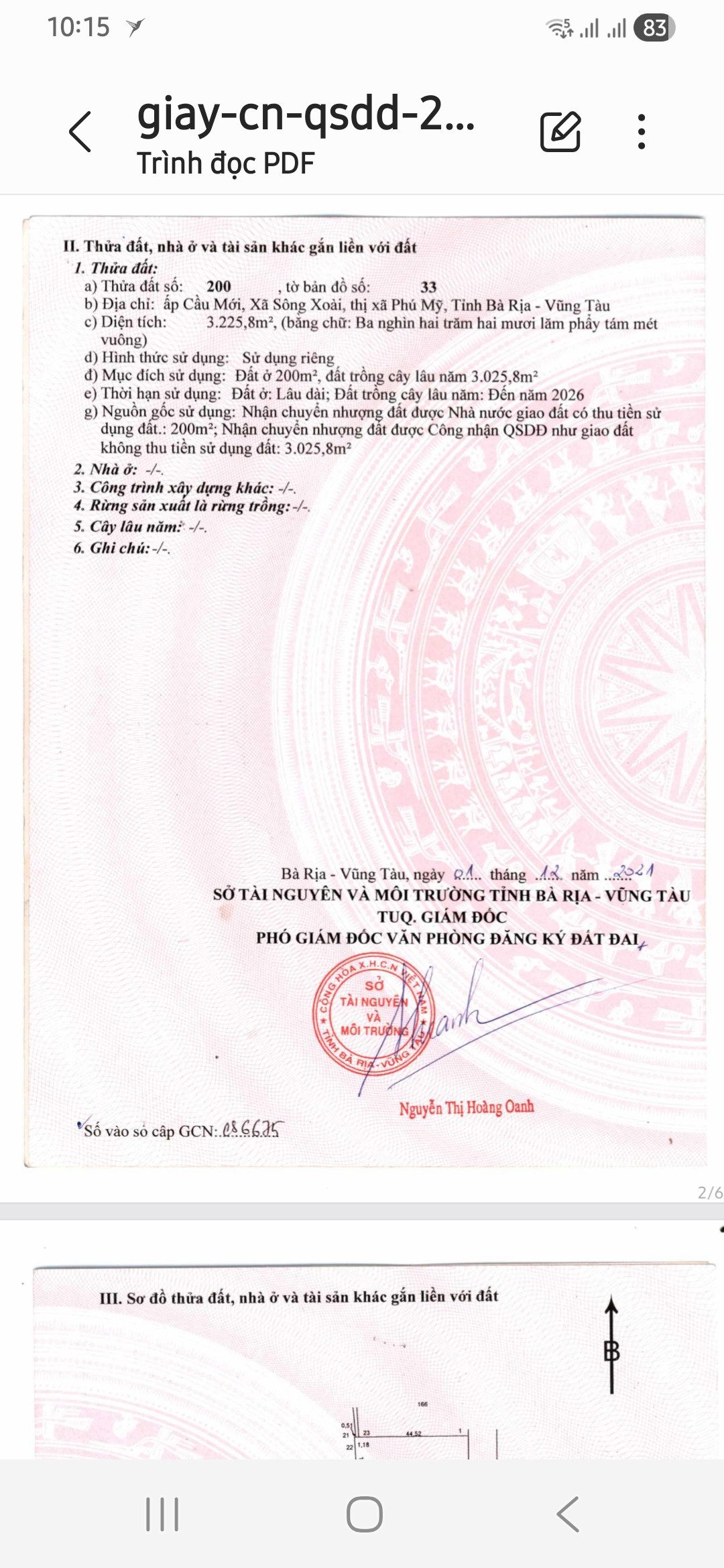 Bán Đất  có thổ 200m²  tại Xã Sông Xoài