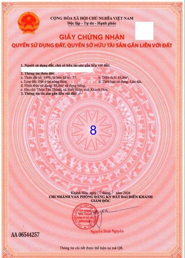 Sở hữu đất thổ cư cách biển Nha Trang 20 km chỉ 604 triệu