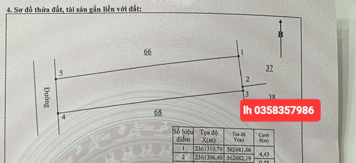 Bán đất 133.6m² ngang 5m giá 1.38 tỷ Xã Tam Dương