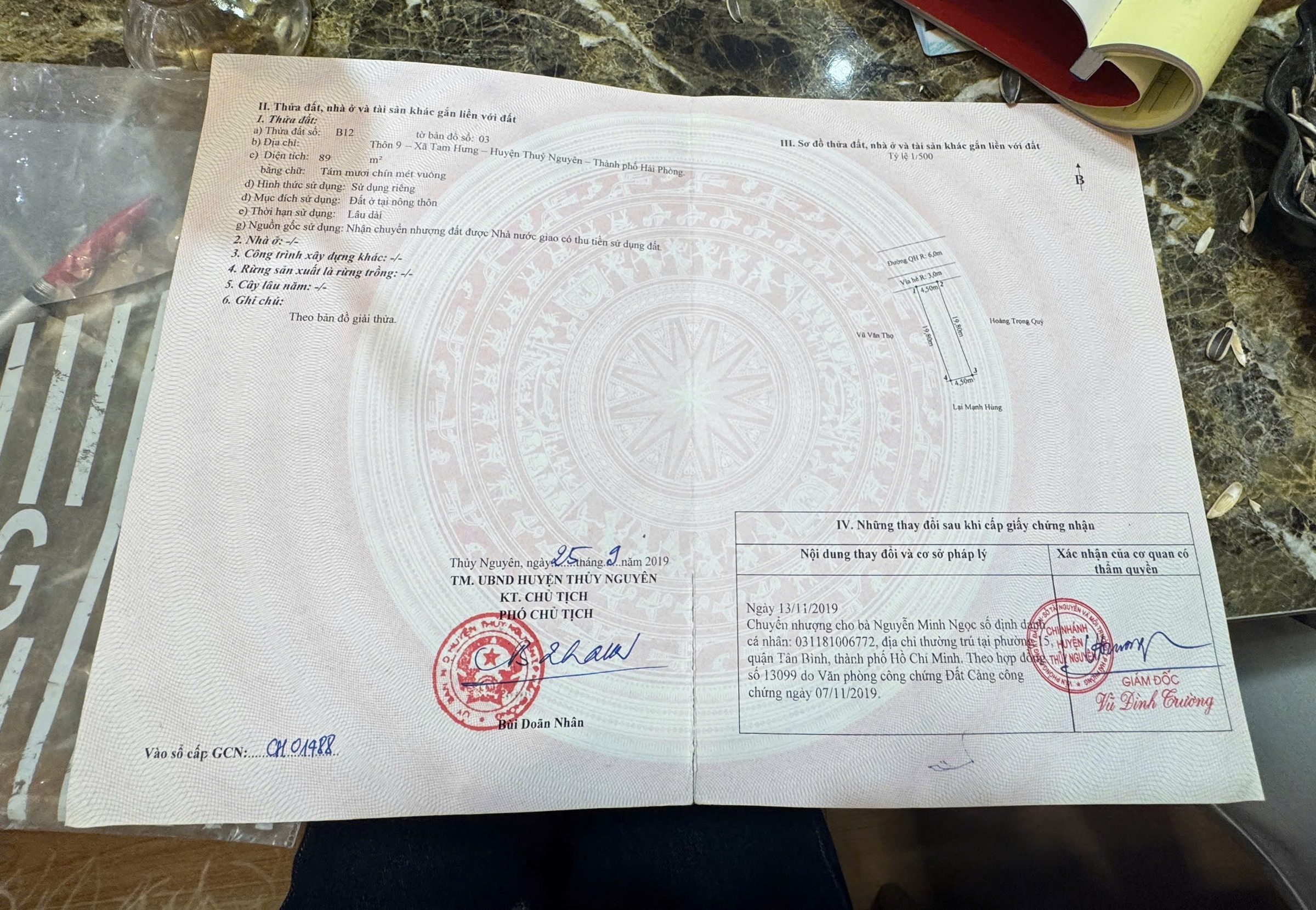 Bán 89m TĐC Tam Hưng lô b12 ko lỗi lầm .l/h;076.231.9990 em Thúy