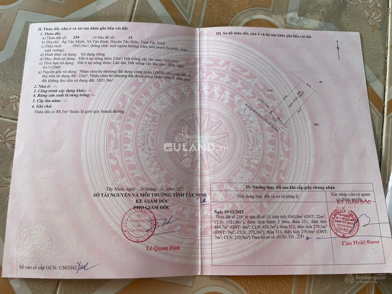 Bán đất đường số 5 xã Tân Bình Tân Biên Tây Ninh. Đường nhựa lớn dân cư đông đúc, gần 500m2