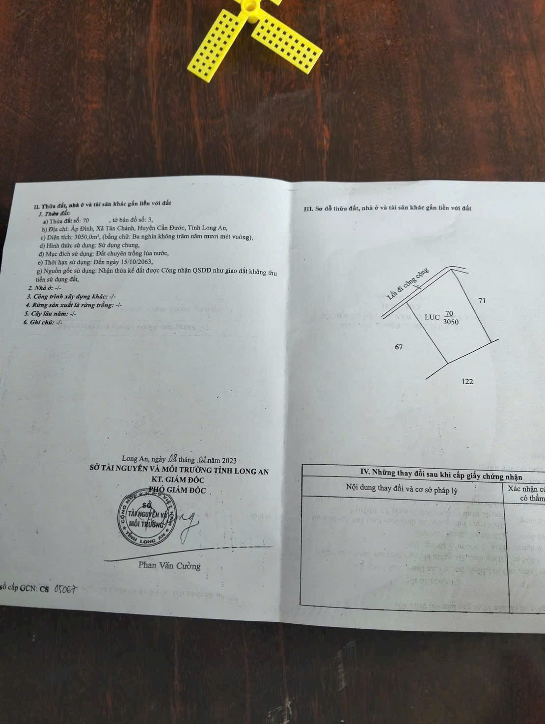 BÁN GẤP LÔ ĐẤT TRỒNG LÚA