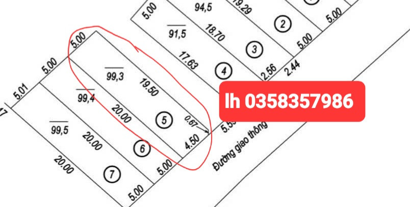 Bán đất 99.3m² ngang 5m giá 590 triệu Xã Tân Cương