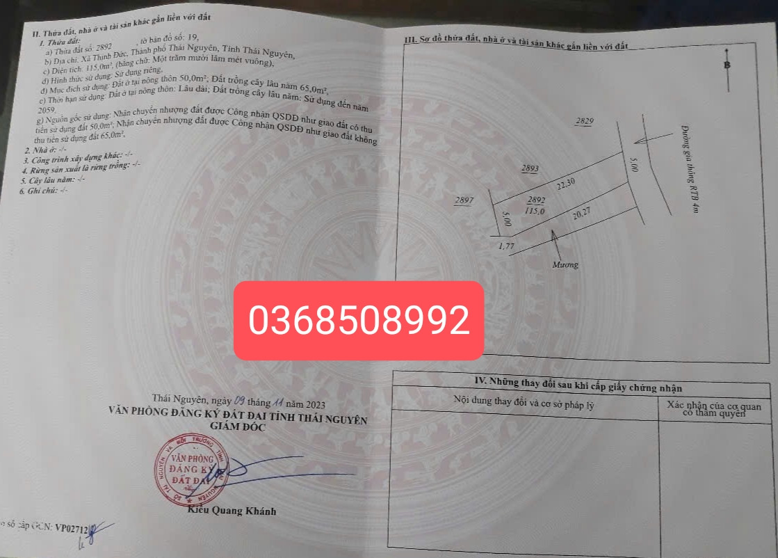 Bán đất 115m² ngang 5m giá 750 triệu Xã Tân Cương
