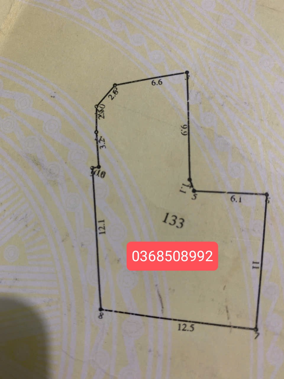 Bán đất 133m² ngang 12,5m giá 3 tỷ Xã Tân Dĩnh