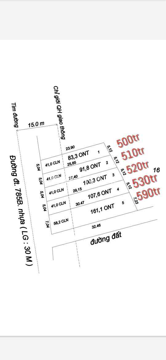 Bán bán  đất thổ cư 135m² , giá 510 triệu tại, Xã Tân Hội, Huyện Tân Châu, Tây Ninh